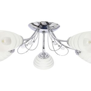 Lampa sufitowa Simpli 5-punktowa metalowa srebrna 195394 Lampa sufitowa Simpli 5-punktowa metalowa srebrna 195394
