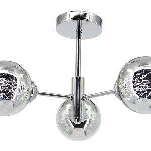 Lampa sufitowa Sophia 3-punktowa metalowa srebrna 55348