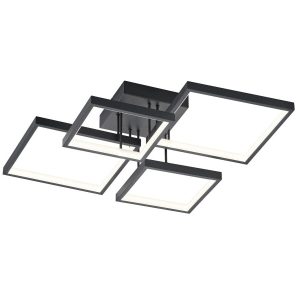 Lampa sufitowa SORRENTO czarno-biała LED 4x24W Ciepła biel 2400lm Trio 863868 Lampa sufitowa SORRENTO czarno-biała LED 4x24W Ciepła biel 2400lm Trio 863868