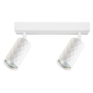 Lampa sufitowa spot 2xGU10 biała Glamour 1084445