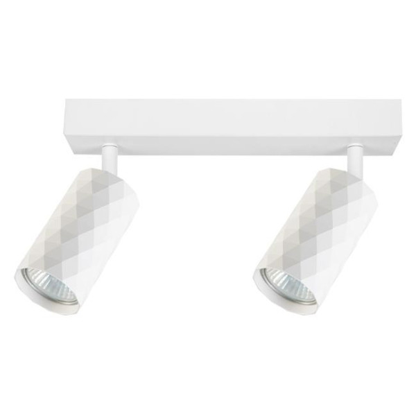 Lampa sufitowa spot 2xGU10 biała Glamour 1084445
