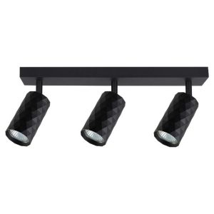 Lampa sufitowa spot 3xGU10 czarna Glamour 1084442