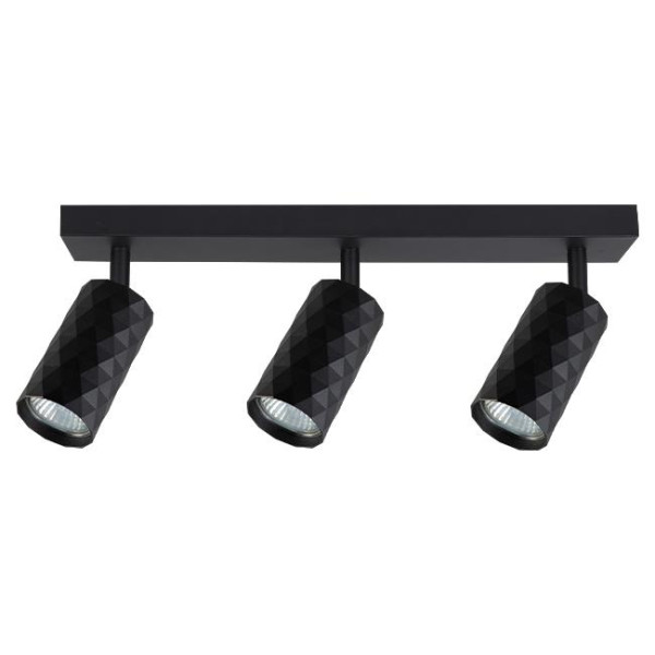 Lampa sufitowa spot 3xGU10 czarna Glamour 1084442