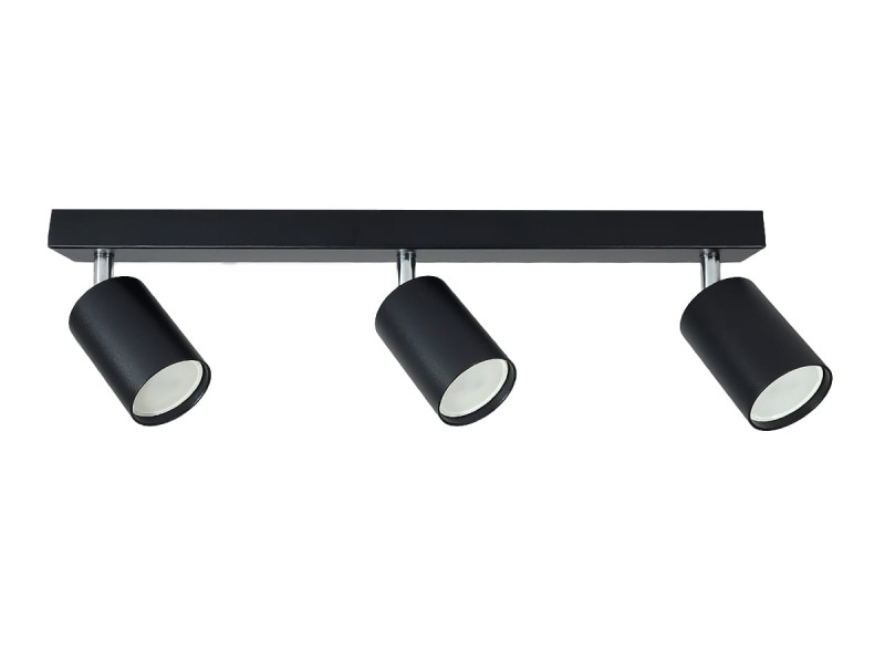 Lampa sufitowa spot Bardo 3xGU10 czarna/chrom 1012363