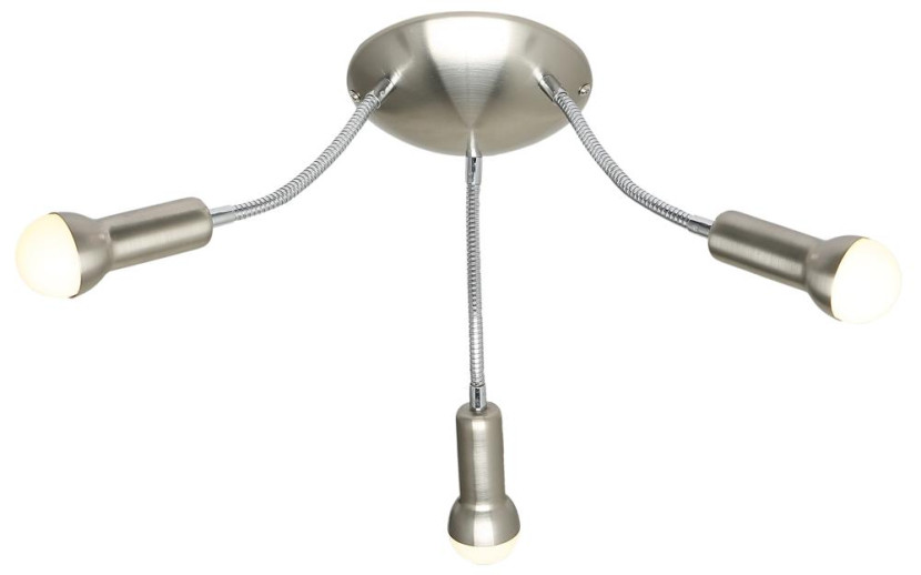 Lampa sufitowa srebrna ARC 3xE14x40W wym: 25x44x44 cm Candellux 924335