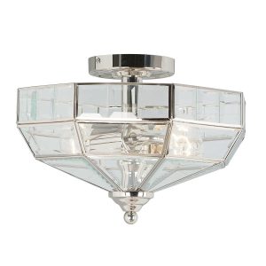 Lampa sufitowa srebrna Old Park 2xE27x60W wym: 23x32x32 cm Elstead 821503 Lampa sufitowa srebrna Old Park 2xE27x60W wym: 23x32x32 cm Elstead 821503