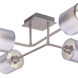 Lampa sufitowa srebrna SAX 4xE14x40W wym: 18x69x50 cm Candellux 924392 Lampa sufitowa srebrna SAX 4xE14x40W wym: 18x69x50 cm Candellux 924392