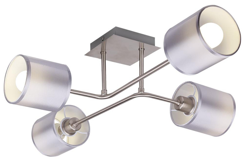 Lampa sufitowa srebrna SAX 4xE14x40W wym: 18x69x50 cm Candellux 924392