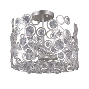 Lampa sufitowa srebrno-bezbarwny NARDO 3xE14x40W wym: 38,5x35x35 cm Italux 860812 Lampa sufitowa srebrno-bezbarwny NARDO 3xE14x40W wym: 38,5x35x35 cm Italux 860812