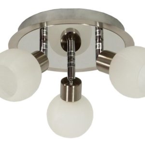 Lampa sufitowa srebrno-biała ALABASTER 3xG9x40W wym: 16x30x30 cm Candellux 924308 Lampa sufitowa srebrno-biała ALABASTER 3xG9x40W wym: 16x30x30 cm Candellux 924308