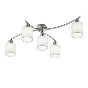 Lampa sufitowa srebrno-biała GARDA 5xE14x25W wym: 22x75x44,2 cm Trio 860233 Lampa sufitowa srebrno-biała GARDA 5xE14x25W wym: 22x75x44,2 cm Trio 860233