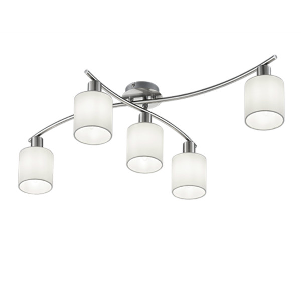 Lampa sufitowa srebrno-biała GARDA 5xE14x25W wym: 22x75x44,2 cm Trio 860233