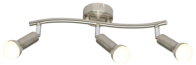Lampa sufitowa srebrno-chromowana ARC 3xE14x40W wym: 15x48x8 cm Candellux 924277