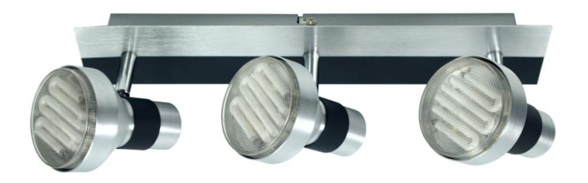 Lampa sufitowa srebrno-czarna SORTHA 3xGX53x9W wym: 16x43x8 cm Candellux 924313