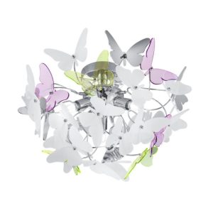 Lampa sufitowa srebrno-wielokolorowy BUTTERFLY 3xG9x28W RL 864175 Lampa sufitowa srebrno-wielokolorowy BUTTERFLY 3xG9x28W RL 864175