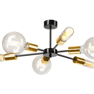 Lampa sufitowa Starla 6-punktowa stalowa złota 54576 Lampa sufitowa Starla 6-punktowa stalowa złota 54576