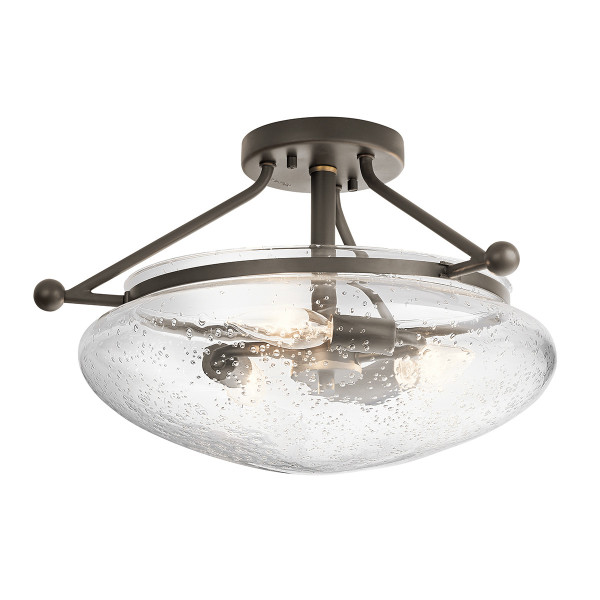Lampa sufitowa stary brąz Belle 3xE14x40W wym: 26,6x43,1x43,1 cm Quintiesse 863932
