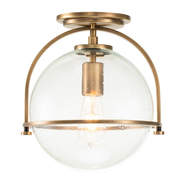 Lampa sufitowa stary mosiądz Somerset 1xE27x60W wym: 32x28x28 cm Quintiesse 820499