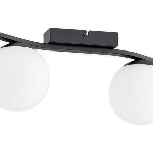 Lampa sufitowa Stella 2-punktowa stalowa biało-czarna 57439