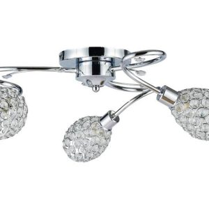 Lampa sufitowa Stella 3-punktowa stalowa srebrna 190825