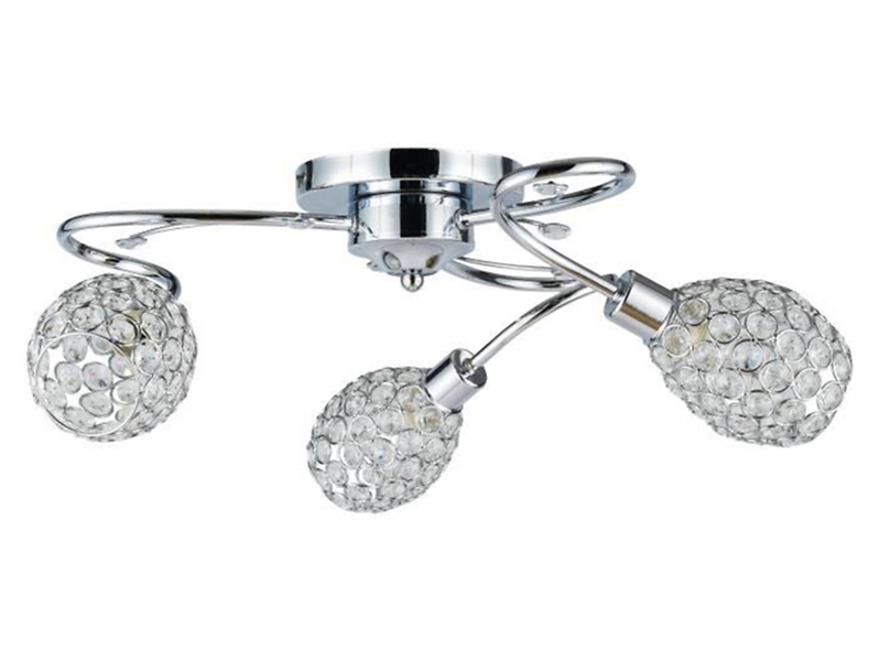 Lampa sufitowa Stella 3-punktowa stalowa srebrna 190825