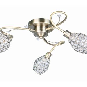 Lampa sufitowa Stella 3-punktowa stalowa złota 190826
