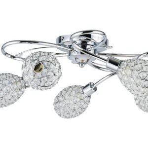 Lampa sufitowa Stella 5-punktowa stalowa srebrna 190827