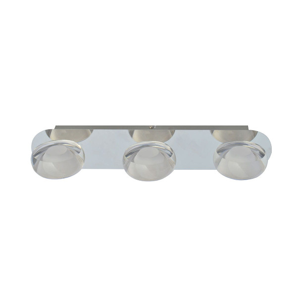 Lampa sufitowa STEVEN chromowana przezroczysta LED 3x5W 3000K 400lm Italux 864214