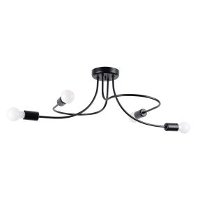 Lampa sufitowa STRATO czarna 4xE27x15W wym:32x75x47cm IP20 Pure Lume 1021185