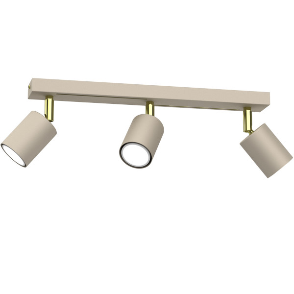 Lampa sufitowa Striper kremowo-złoty połysk 3xGU10x8W IP20 Luminex 1032156