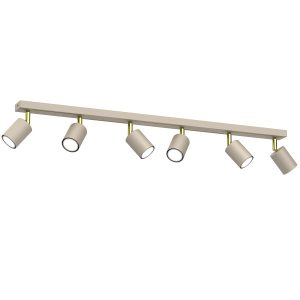 Lampa sufitowa Striper kremowo-złoty połysk 6xGU10x8W IP20 Luminex 1032154