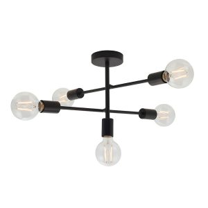 Lampa sufitowa STUDIO sticki czarna matowa 5xE27x40W IP20 Endon 1020219