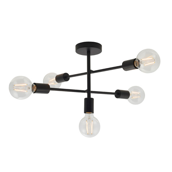 Lampa sufitowa STUDIO sticki czarna matowa 5xE27x40W IP20 Endon 1020219