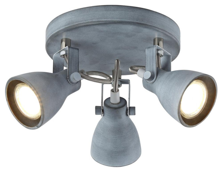 Lampa sufitowa szara ASH 3xGU10x40W wym: 15x30x30 cm Candellux 215818