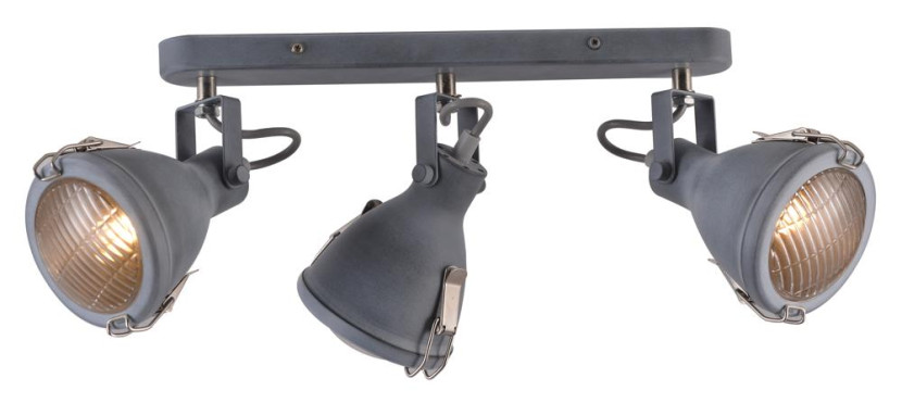 Lampa sufitowa szara CRODO 3xE14x40W wym: 18x54x11 cm Candellux 924402