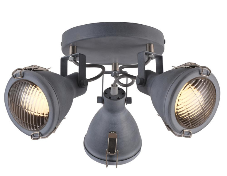 Lampa sufitowa szara CRODO 3xE14x40W wym: 19x39x39 cm Candellux 924314