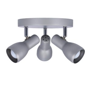 Lampa sufitowa szara PICARDO 3xE14x40W wym: 12x29x29 cm Candellux 924394 Lampa sufitowa szara PICARDO 3xE14x40W wym: 12x29x29 cm Candellux 924394