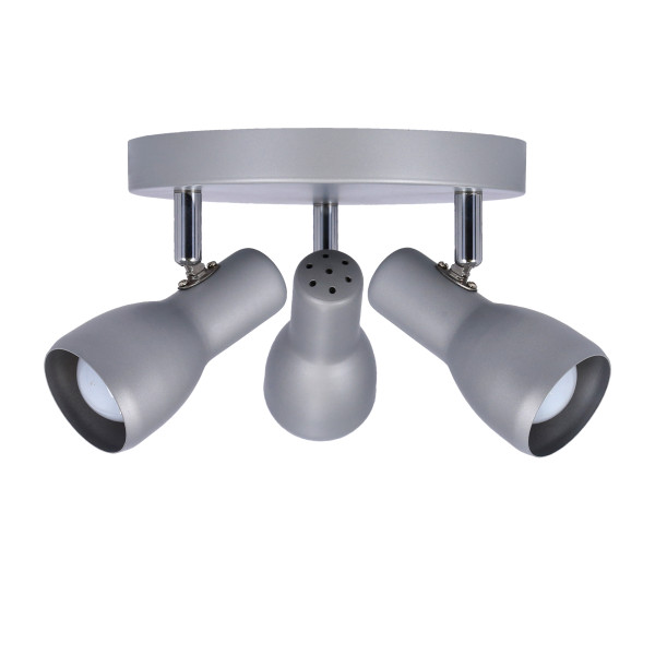 Lampa sufitowa szara PICARDO 3xE14x40W wym: 12x29x29 cm Candellux 924394