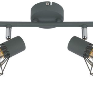 Lampa sufitowa szara VERVE 2xE14x40W wym: 18x34x9 cm Candellux 924341 Lampa sufitowa szara VERVE 2xE14x40W wym: 18x34x9 cm Candellux 924341