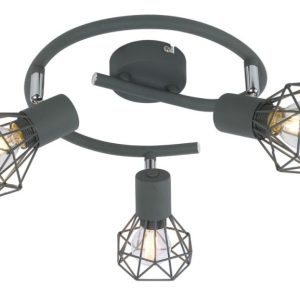 Lampa sufitowa szara VERVE 3xE14x40W wym: 18x43x43 cm Candellux 924294 Lampa sufitowa szara VERVE 3xE14x40W wym: 18x43x43 cm Candellux 924294