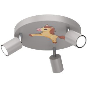 Lampa sufitowa szaro-brązowa-różowa Fun 3xGU10x8W Luminex 863580 Lampa sufitowa szaro-brązowa-różowa Fun 3xGU10x8W Luminex 863580