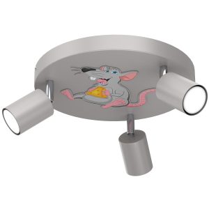 Lampa sufitowa szaro-różowa-żółta Fun 3xGU10x8W wym: 10,5x30x30 cm Luminex 863556 Lampa sufitowa szaro-różowa-żółta Fun 3xGU10x8W wym: 10,5x30x30 cm Luminex 863556