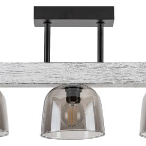 Lampa sufitowa szary dąb-szkło dymne Cardamom 3xE14x40W Rabalux 860593 Lampa sufitowa szary dąb-szkło dymne Cardamom 3xE14x40W Rabalux 860593
