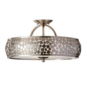 Lampa sufitowa szczotkowana stal Zara 3xE27x60W Feiss 860779 Lampa sufitowa szczotkowana stal Zara 3xE27x60W Feiss 860779