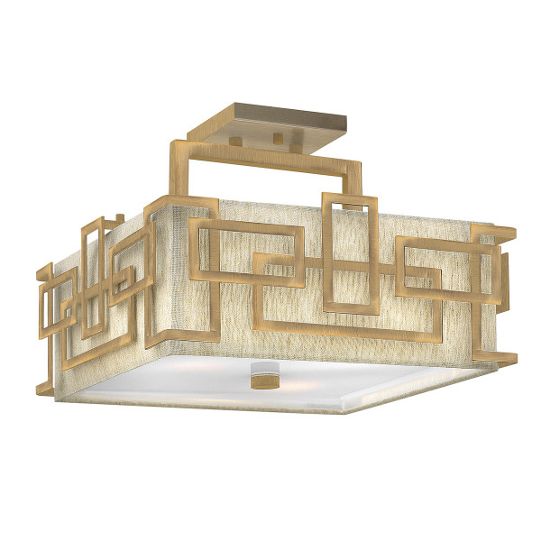 Lampa sufitowa szczotkowany brąz Lanza 3xE27x60W wym: 27x39x39 cm Hinkley 863680