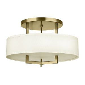 Lampa sufitowa szczotkowany mosiądz-biała HAMPTON 3xE27x60W Hinkley 864217 Lampa sufitowa szczotkowany mosiądz-biała HAMPTON 3xE27x60W Hinkley 864217