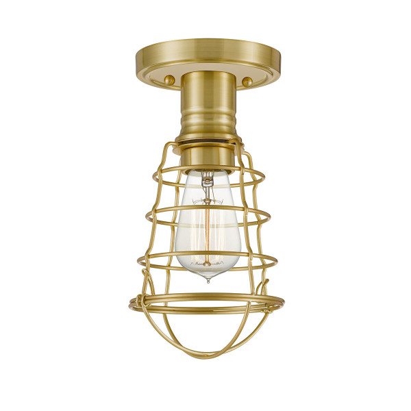 Lampa sufitowa szczotkowany mosiądz Mixon 1xE27x60W Quoizel 860561