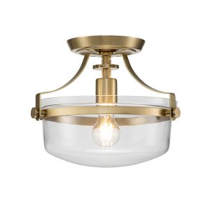 Lampa sufitowa szczotkowany mosiądz Penn Station 1xE27x60W Quoizel 860417 Lampa sufitowa szczotkowany mosiądz Penn Station 1xE27x60W Quoizel 860417