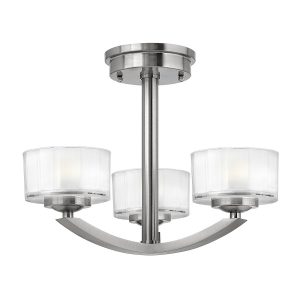 Lampa sufitowa szczotkowany nikiel Meridian 3xG9x3W Hinkley 821563 Lampa sufitowa szczotkowany nikiel Meridian 3xG9x3W Hinkley 821563