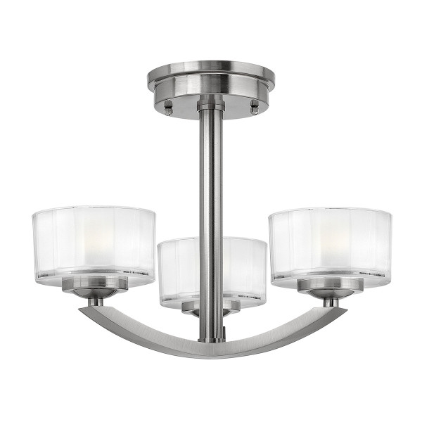 Lampa sufitowa szczotkowany nikiel Meridian 3xG9x3W Hinkley 821563